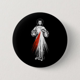 Badge Rond 5 Cm Image sacrée de la miséricorde divine Jésus foi ca