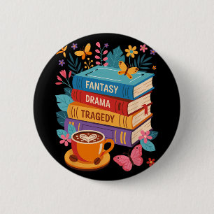 Badge Rond 5 Cm Imaginaire Drame Tragedy Livres Subtle Anti-Trump