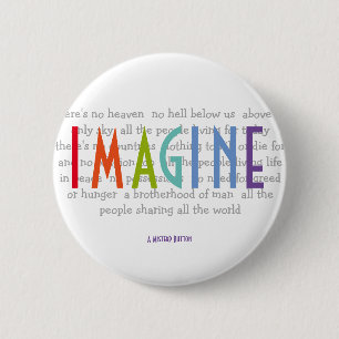 Badge Rond 5 Cm IMAGINE - Bouton MisterP