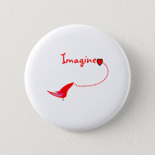 Badge Rond 5 Cm "Imagine" — John Gifts