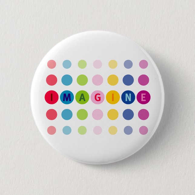Badge Rond 5 Cm Imaginez (Devant)