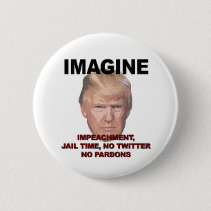 Badge Rond 5 Cm Imaginez La Perpétuité, La Prison, Pas Twitter, Pa