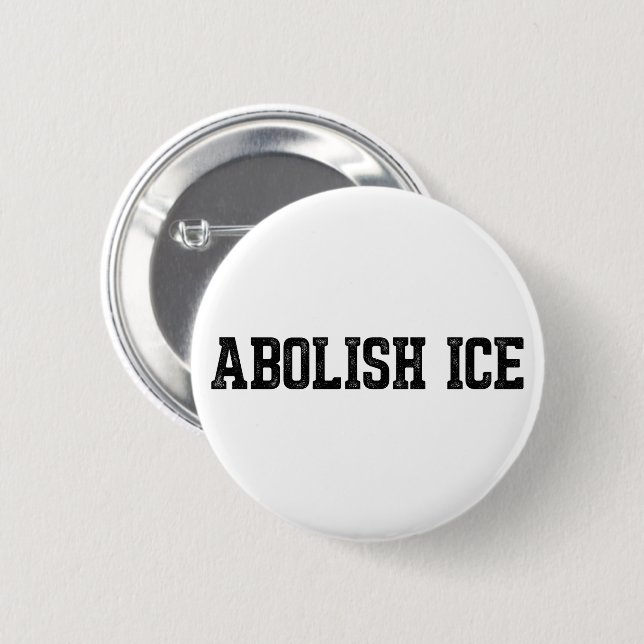 Badge Rond 5 Cm Immigration Abolir ICE (Devant & derrière)