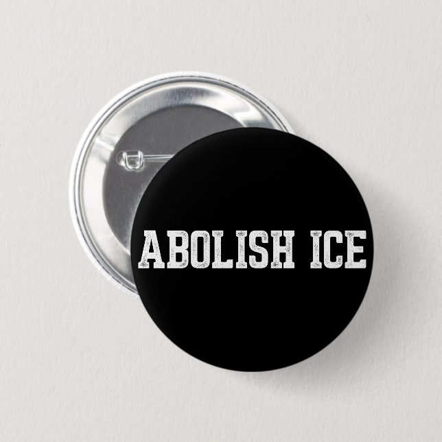 Badge Rond 5 Cm Immigration Abolir ICE (Devant & derrière)