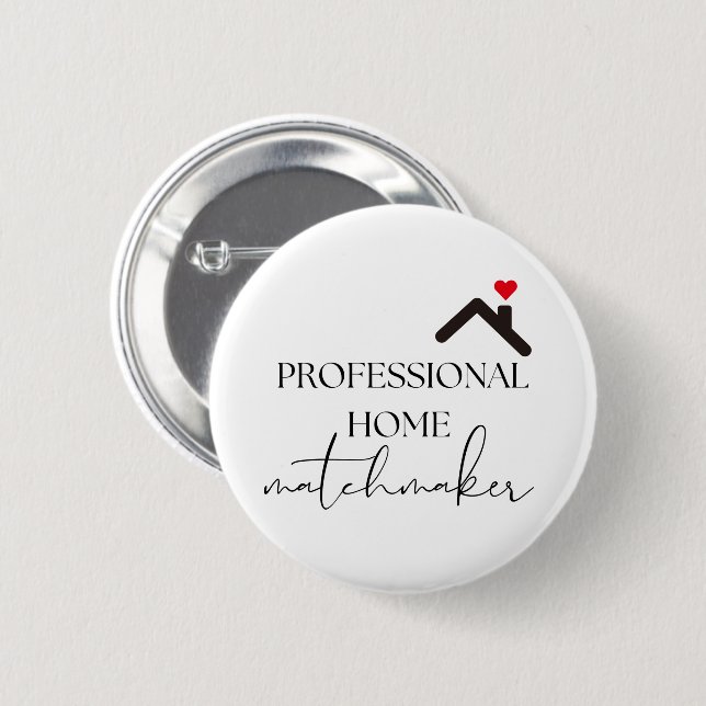 Badge Rond 5 Cm Immobilier Home Matchmaker Promotionnels (Devant & derrière)