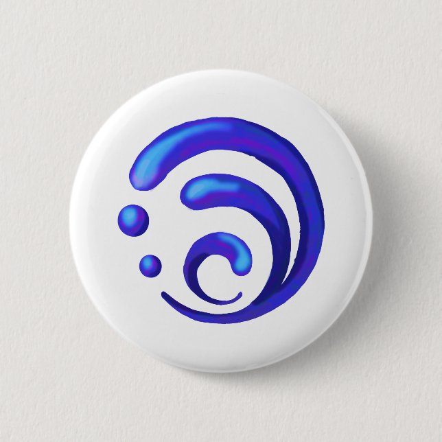 Badge Rond 5 Cm Impact de Genshin - Hydro (Devant)