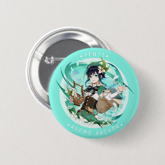 Badge Rond 5 Cm Impact Genshin : Venti Anemo Archon