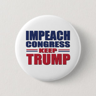 Badge Rond 5 Cm Impeach-Congress-Keep-Trump