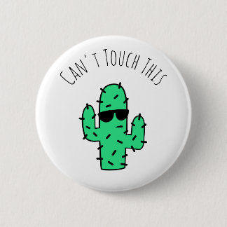Badge Rond 5 Cm Impossible de toucher ce Cool Cactus