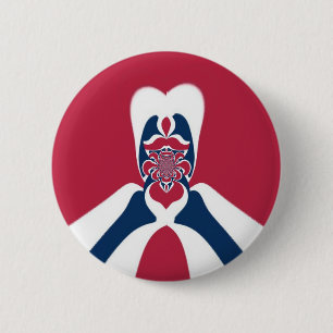 Badge Rond 5 Cm Impression Abstraite E.T.
