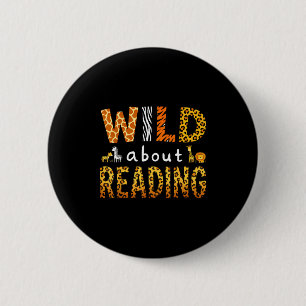 Badge Rond 5 Cm Impression d'animal lit un personnage de livre enf