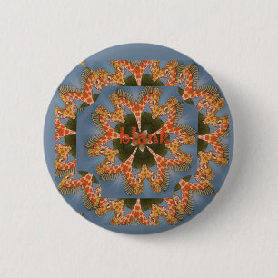 Badge Rond 5 Cm Impression d'art abstrait de girafe