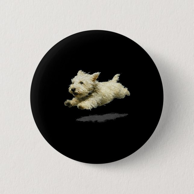 Badge Rond 5 Cm Impression d'art de chien courant mignon rétro drô (Devant)