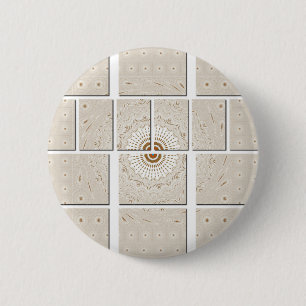 Badge Rond 5 Cm Impression d'art en mosaïque à motif africain trad