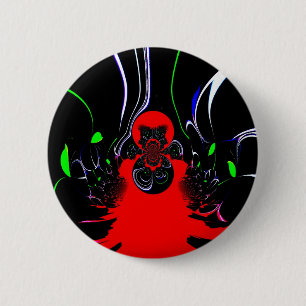 Badge Rond 5 Cm Impression d'art fluide Kaleidoscope