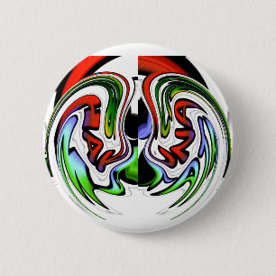 Badge Rond 5 Cm Impression d'art profil Abstrait