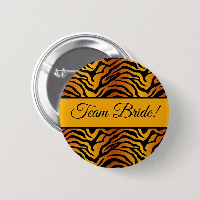 Badge Rond 5 Cm Impression de tigre tendance (Devant & derrière)
