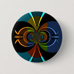 Badge Rond 5 Cm Impression d'une éclatement de couleur Abstraite