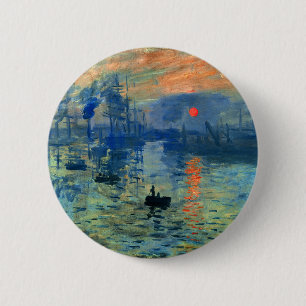 Badge Rond 5 Cm Impression lever du soleil, Soleil Levant, Claude