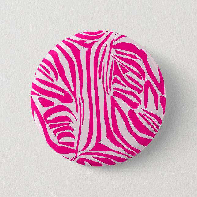 Badge Rond 5 Cm Impression zèbre rose (Devant)