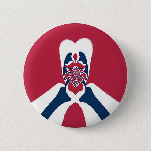 Badge Rond 5 Cm Impressionnant tableau abstrait d'E.T. (Devant)