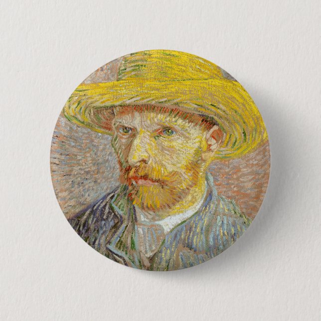 Badge Rond 5 Cm Impressionnisme Vincent Van Gogh Autoportrait avec (Devant)