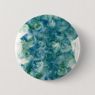 Badge Rond 5 Cm Imprimante Abstraite bleue verte