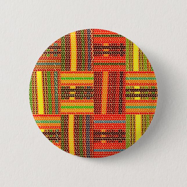 Badge Rond 5 Cm imprimé kente african (Devant)