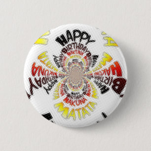 Badge Rond 5 Cm Imprimer Anniversaire Kaleidoscope