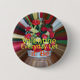 Badge Rond 5 Cm Imprimer Saint-Valentin