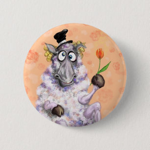 Badge Rond 5 Cm In Love Ram - Romantique - Ajouter votre texte / n