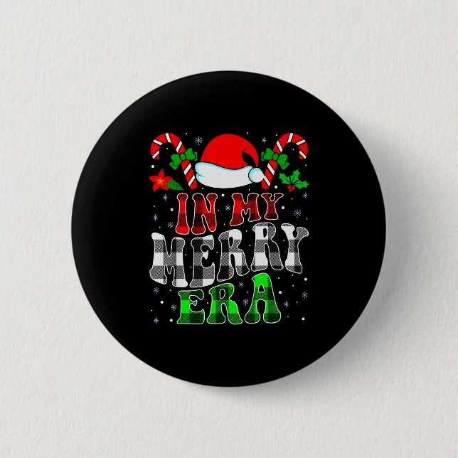 Badge Rond 5 Cm In My Merry Era Family Matching Cute Groovy Merry  (Devant)