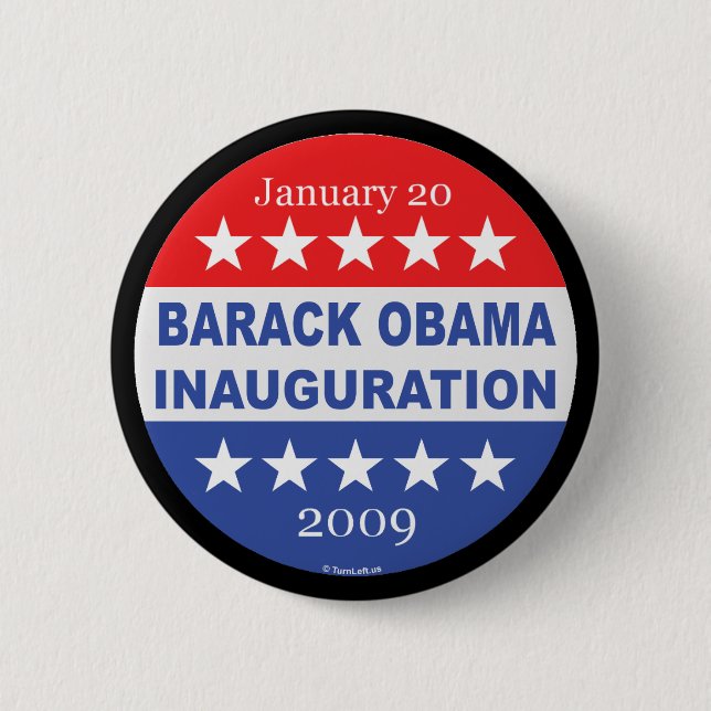Badge Rond 5 Cm Inauguration de Barack Obama (Devant)