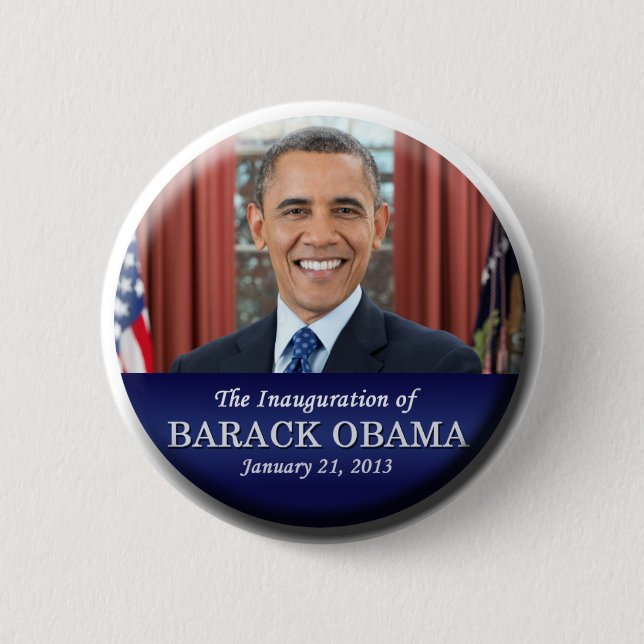 Badge Rond 5 Cm Inauguration de Barack Obama en 2013 (Devant)