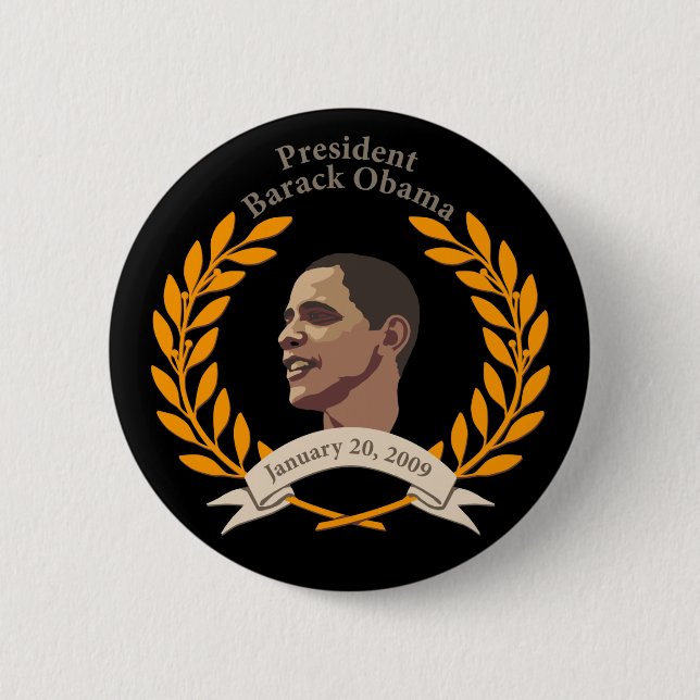 Badge Rond 5 Cm Inauguration d'Obama (Devant)