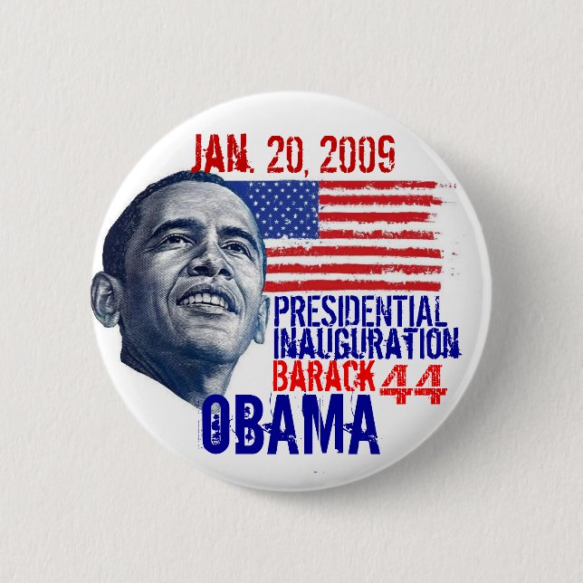 Badge Rond 5 Cm Inauguration d'Obama (Devant)