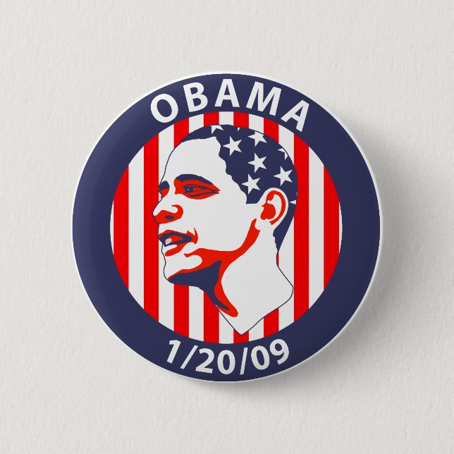 Badge Rond 5 Cm Inauguration d'Obama (Devant)