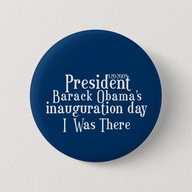 Badge Rond 5 Cm Inauguration du Président Obamas (Devant)