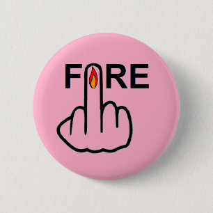 Badge Rond 5 Cm Incendie du bouton