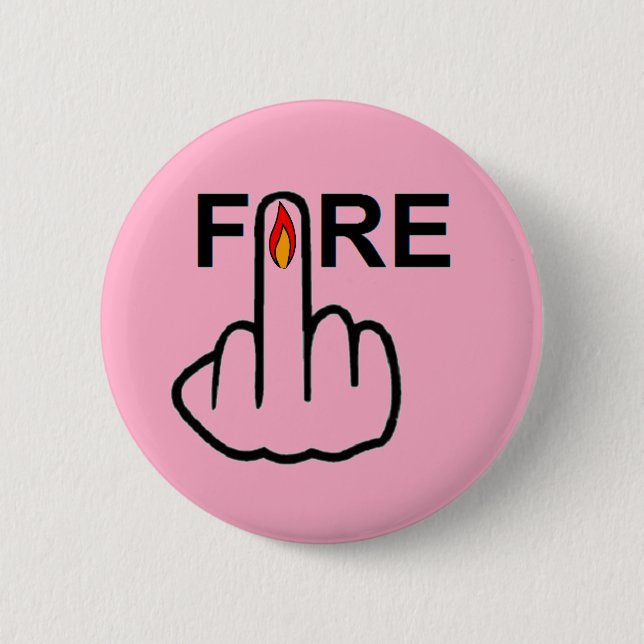 Badge Rond 5 Cm Incendie du bouton (Devant)