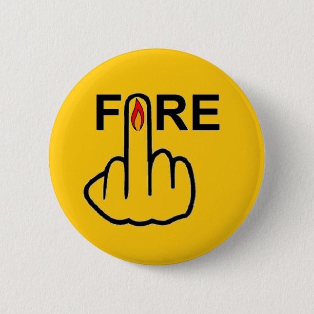 Badge Rond 5 Cm Incendie du bouton (Devant)