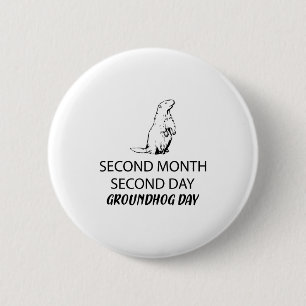 Badge Rond 5 Cm Incroyable Et Drôle Bonne Fête De La Marmotte Pour