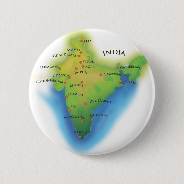 Badge Rond 5 Cm Inde (Devant)