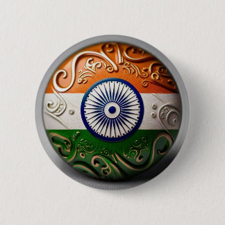 Badge Rond 5 Cm "Indian Flag Buttons & More Accessories"..