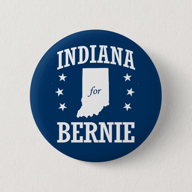 BADGE ROND 5 CM INDIANA POUR BERNIE SANDERS (Devant)