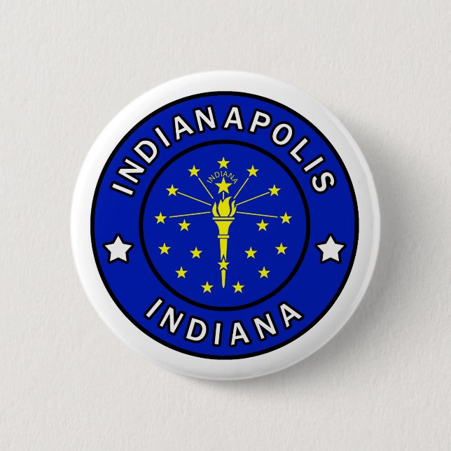 Badge Rond 5 Cm Indianapolis Indiana (Devant)