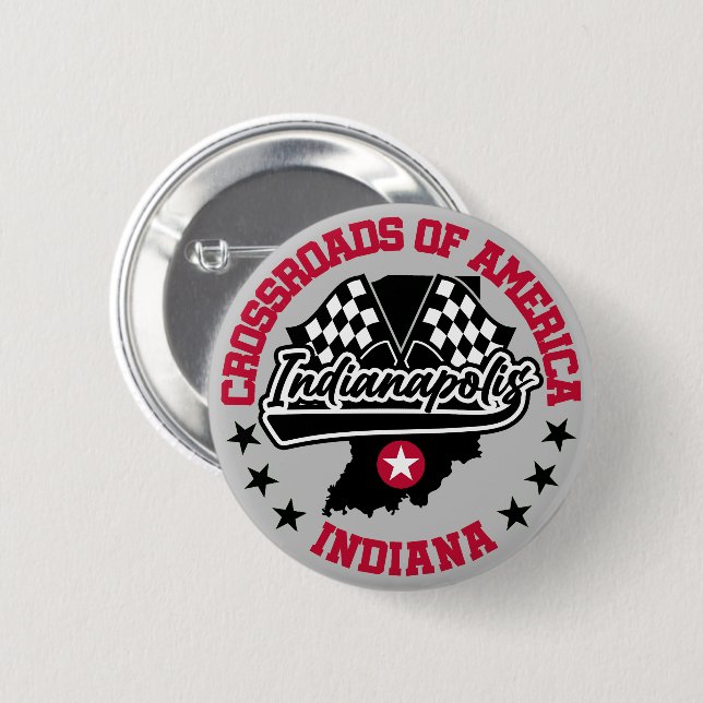 Badge Rond 5 Cm Indianapolis, Indiana (Devant & derrière)