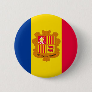 Badge Rond 5 Cm Indicateur Andorre