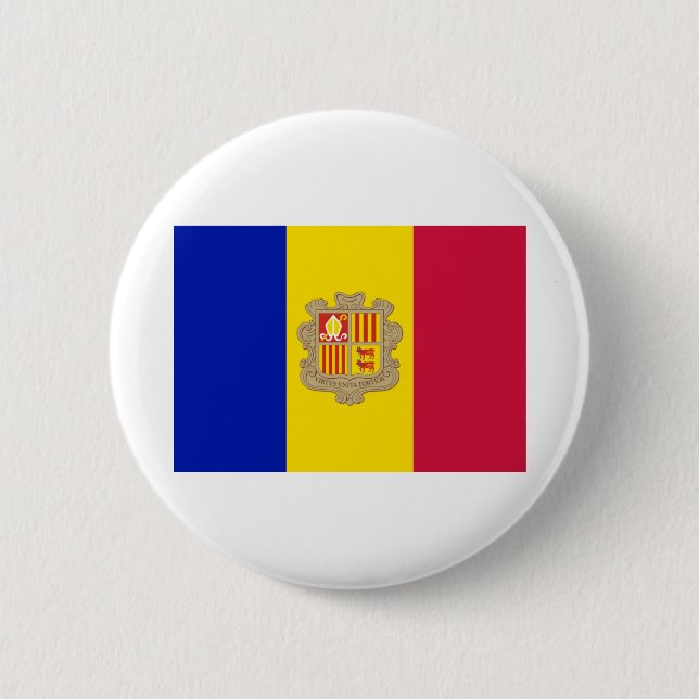 Badge Rond 5 Cm Indicateur Andorre (Devant)