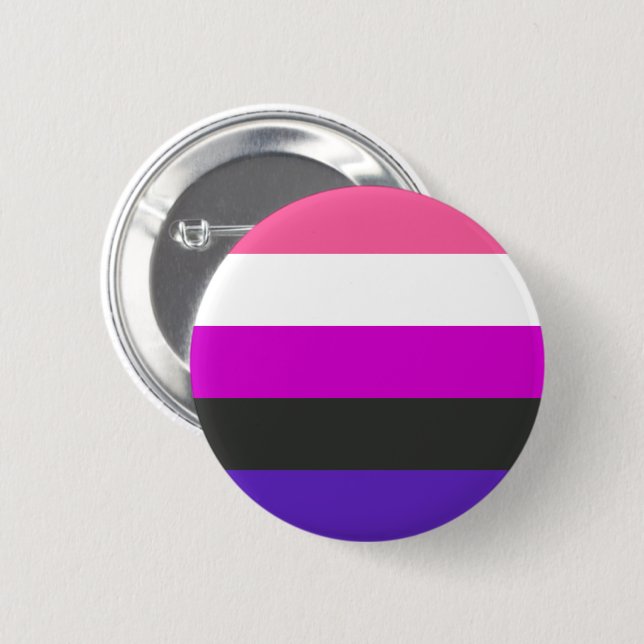 Badge Rond 5 Cm Indicateur de la fierté du fluide genderfluide (Devant & derrière)